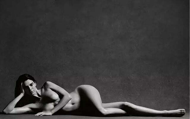 Kendall is 100% nude with no body covering