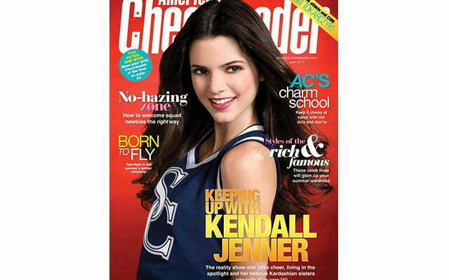 Her photo on the cover of Cheerleader magazine in 2012