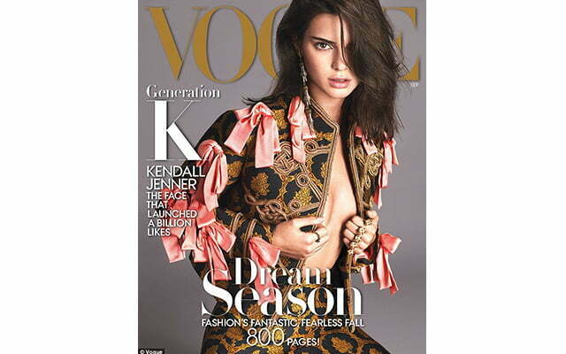 Kendall Jenner appears on the cover of Vogue