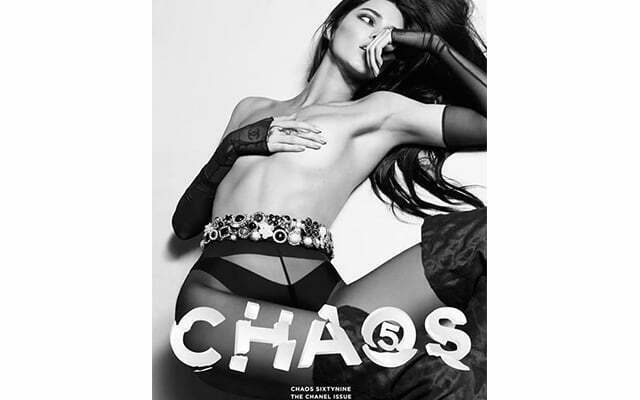 Appearing on the cover of Chanel magazine with sexy bare breasts