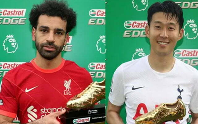 Son Heung Min shares the Golden Shoe with Salah.