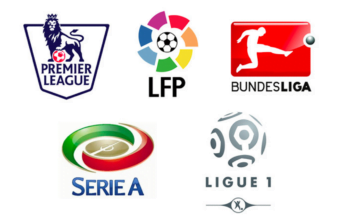 Top 5 European leagues: EPL, La Liga, Serie A, Bundesliga, Ligue 1