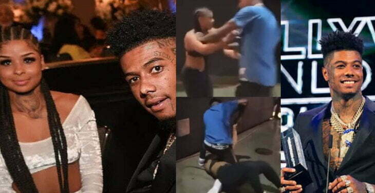 Rapper Blueface beat his girlfriend right on the streets of Hollywood
