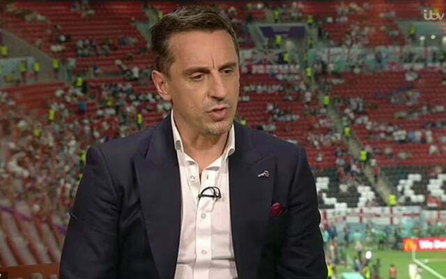 Gary Neville (pictured) was left 'surprised' that Foden didn't come off the bench for England