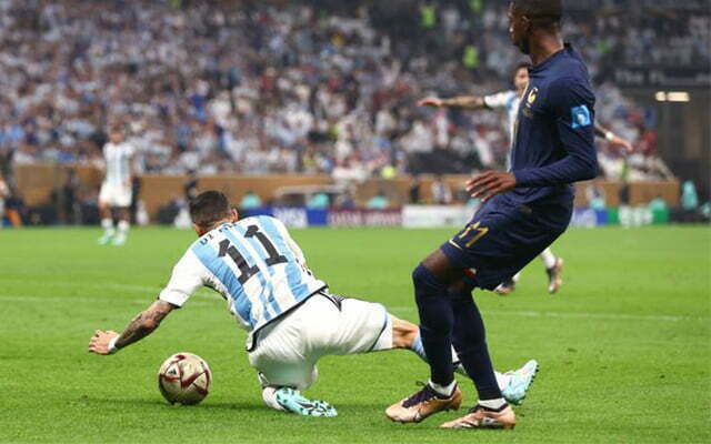 Angel Di Maria found the net for Argentina's second after winning the pen for their first