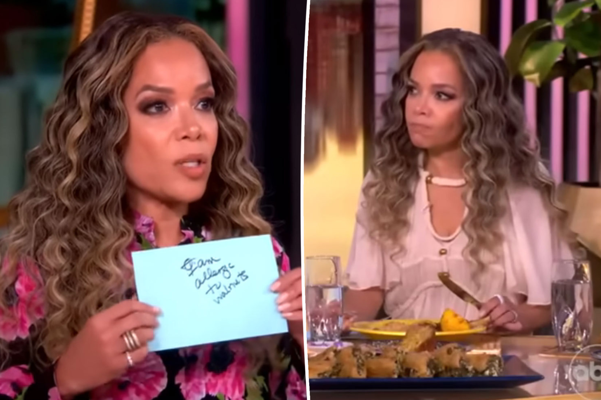 Sunny Hostin shared a clip of her neardeath experience during a show